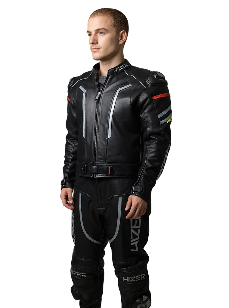 Комбинезон мотоциклетный (кожа) HIZER CE-1070 Gray (S)