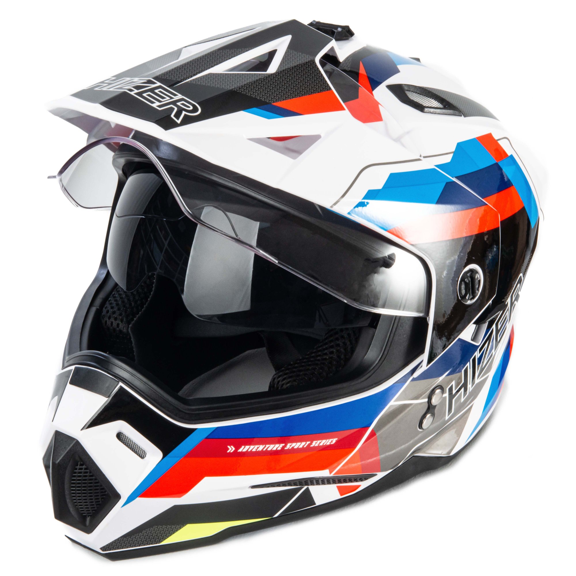 Шлем мото мотард HIZER J6802 №7 (XXL) ADVENTURE (2 визора)